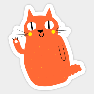 Hello Cat Sticker